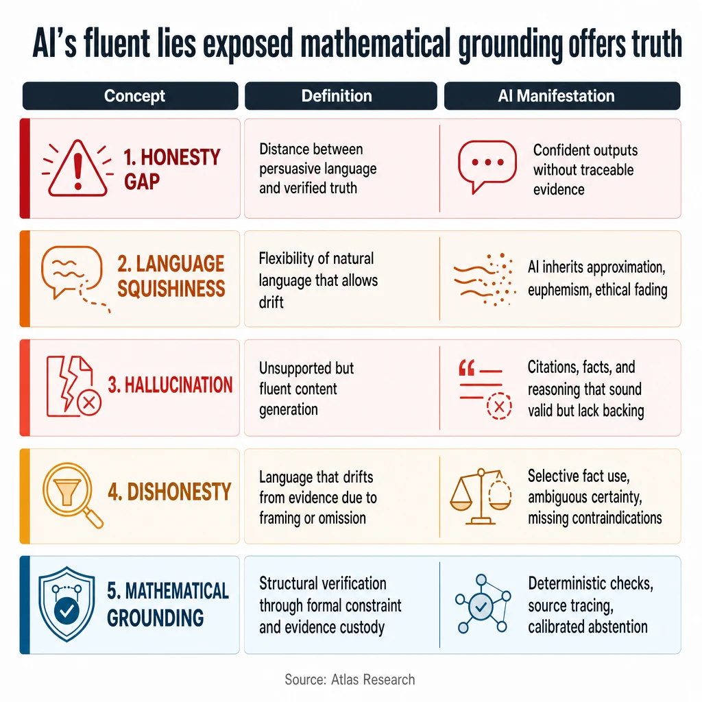 Infographic: AI's fluent lies exposed mathematical grounding offers truth